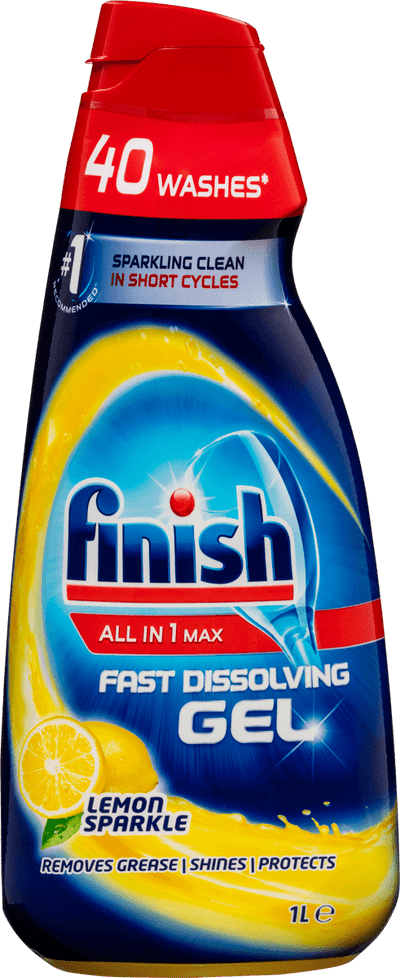 “Finish All in 1 Max fast dissolving Gel gives you a sparkling clean and shine - even in short cycles!”
